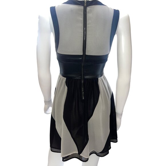 H&M Conscious Collection Fit & Flare Dress Size 4 Black & Gray Sleeveless - Picture 2 of 5